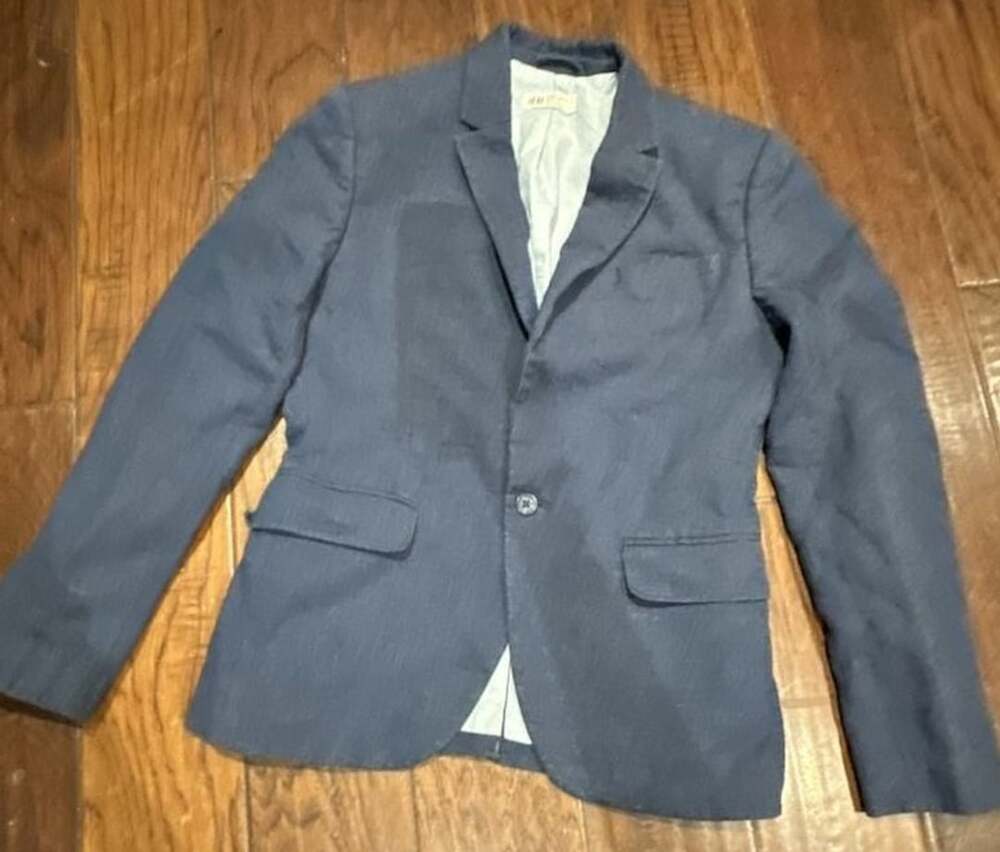 H&M Suit Jacket Blazer Size US 13-14Y Blue Structured